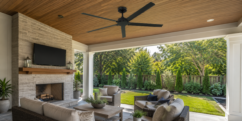 Outdoor Extra Large Ceiling Fan Size Guide for Large Covered Patios