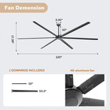 AEROFLOW Elite 120 Inch Ceiling Fan