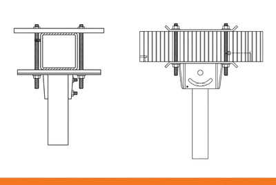 Square Tube / Metal Roof Mount